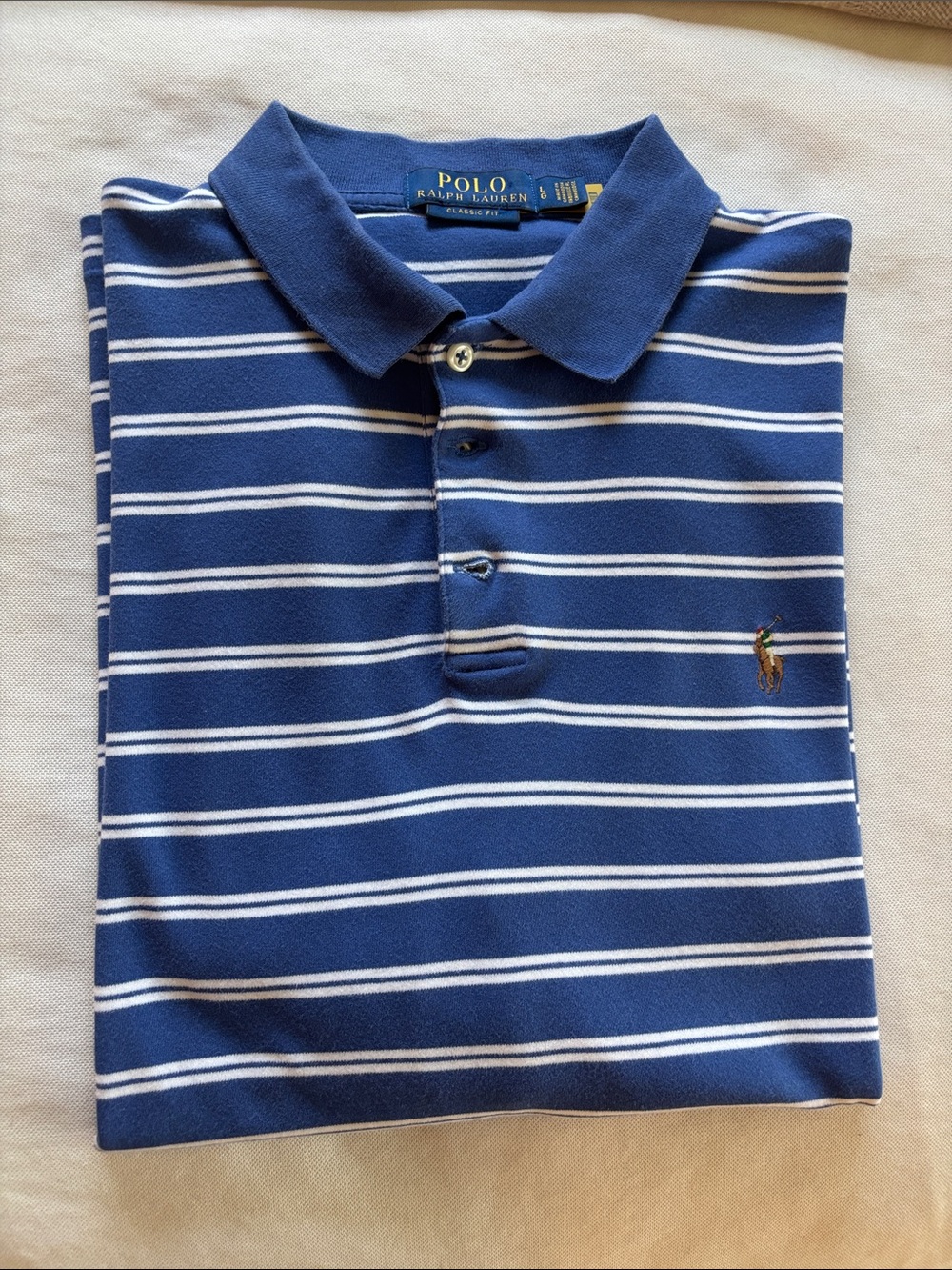 Polo by Ralph Lauren Navy & White Striped Polo